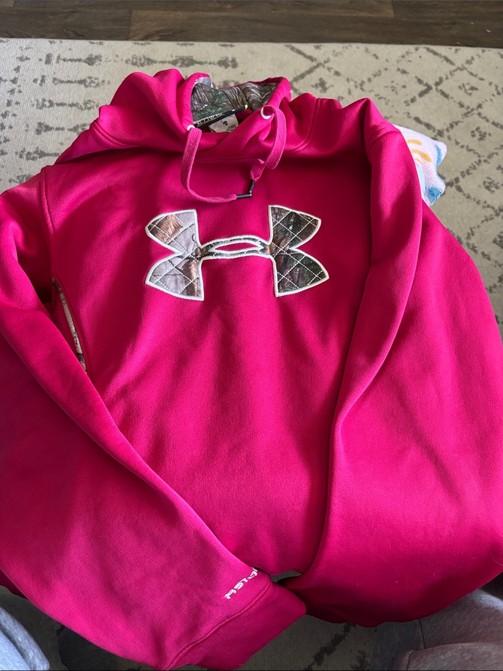 Under Armour Hot Pink Hoodie with Camo Logo